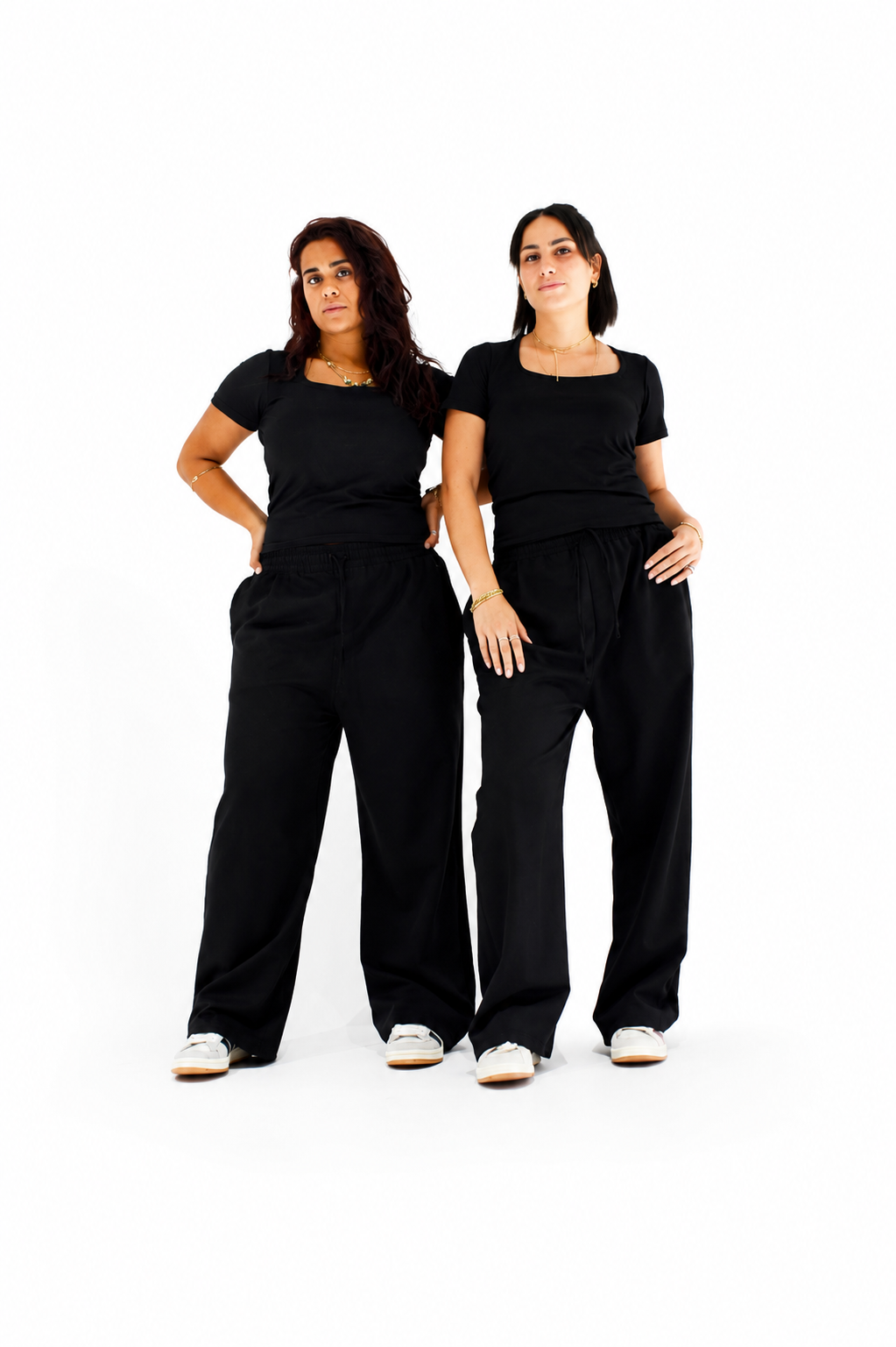 Short Sleeve Square Neck Top – Black