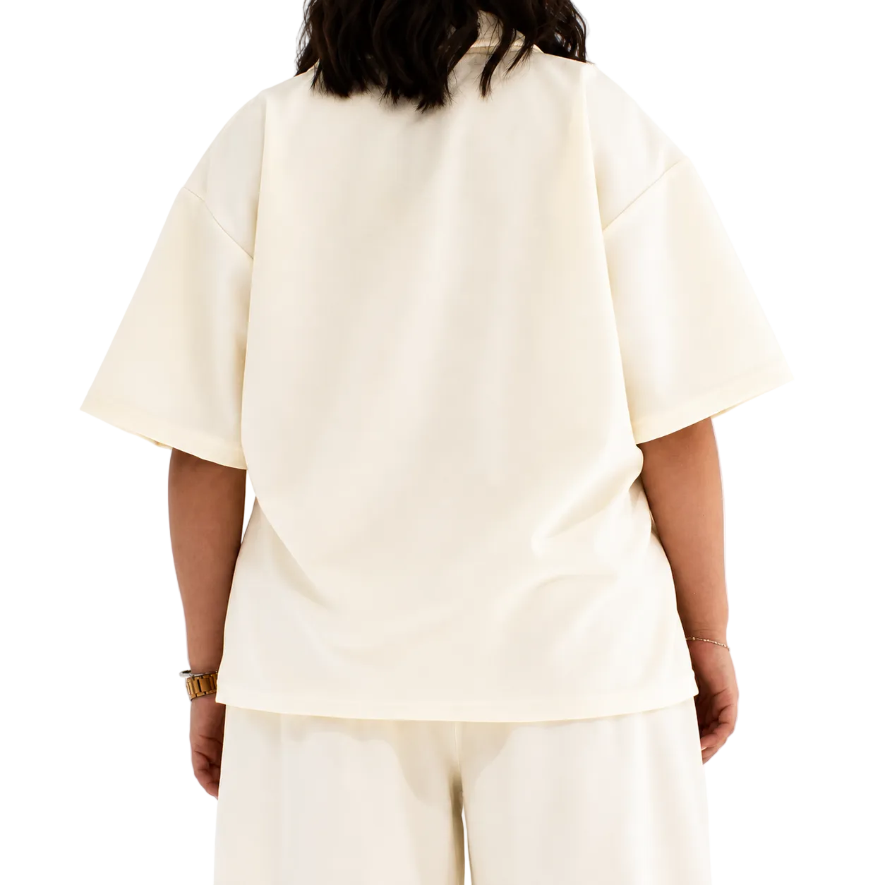 Ivory-Drift Polo Tee