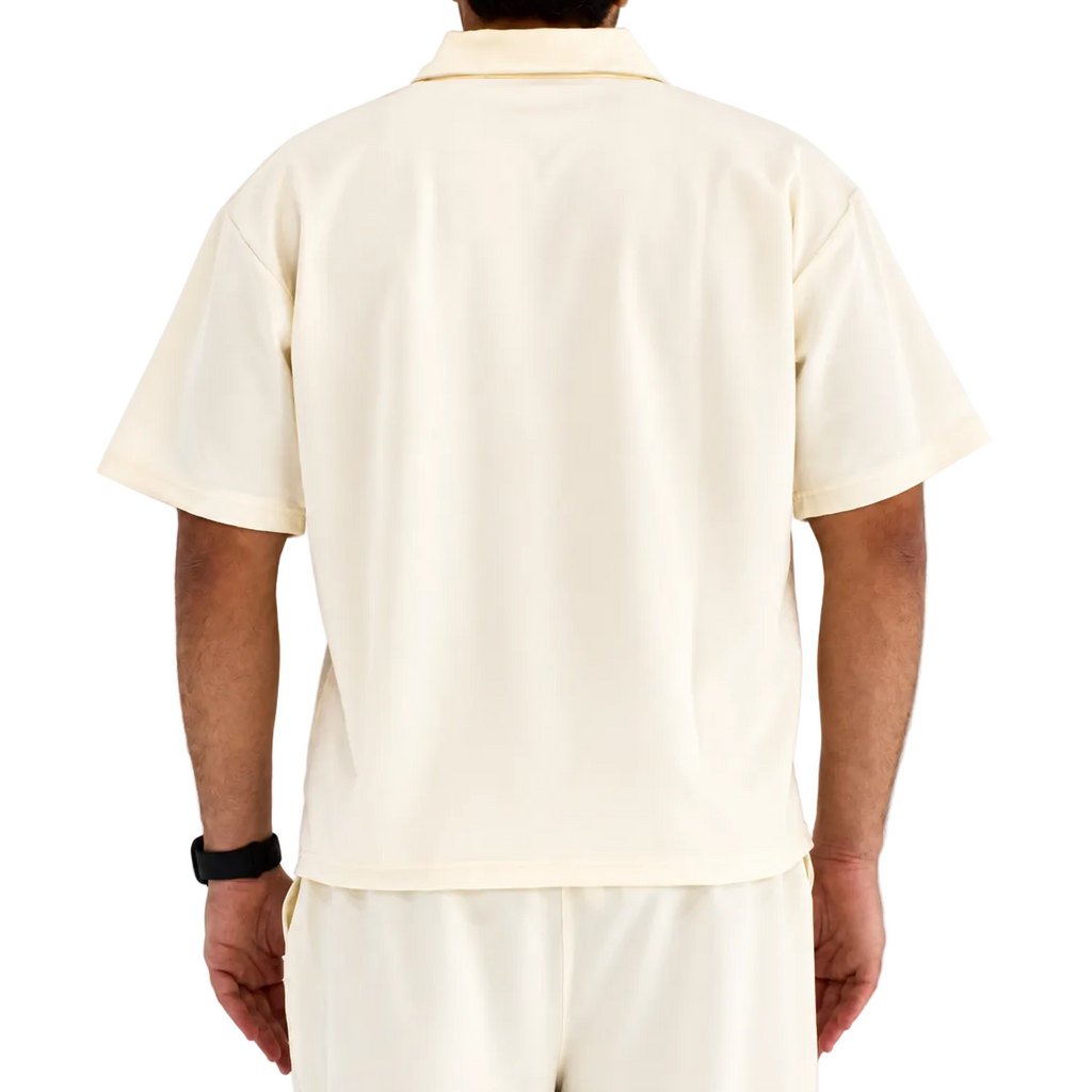 Ivory-Drift Polo Tee